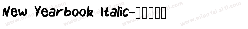 New Yearbook Italic字体转换
